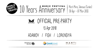 World Party Travel 10 Years Anniversary Official Pre-Party